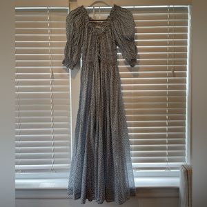 Doên Ischia floral-print organic cotton-voile maxi dress